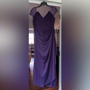Xscape formal dress. Never worn size 10P plum formal dress